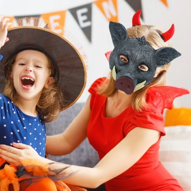 Маска на голову дикого кабана для взрослых реквизит из искусственной пены