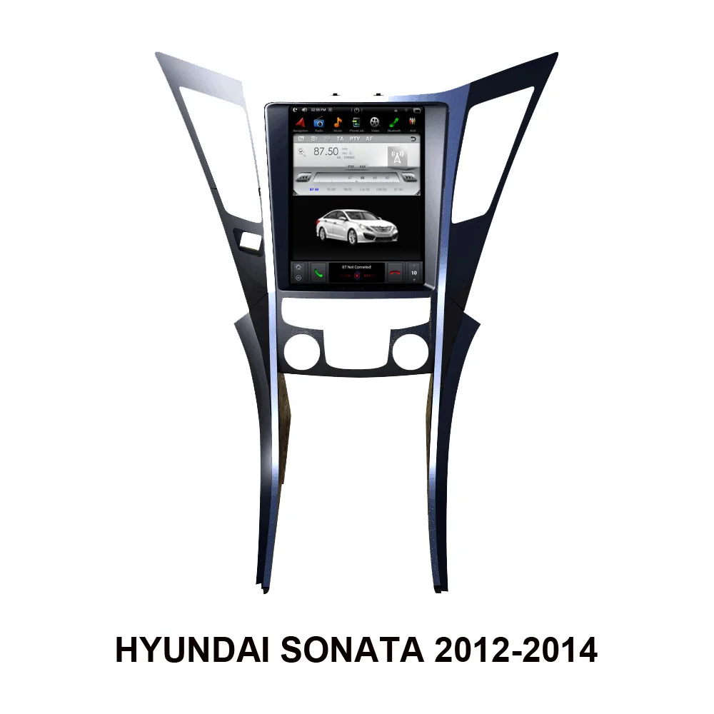 Вертикальный Автомобильный GPS-навигатор в стиле Tesla Android 9 0 для HYUNDAI SONATA 2012-2014 радио