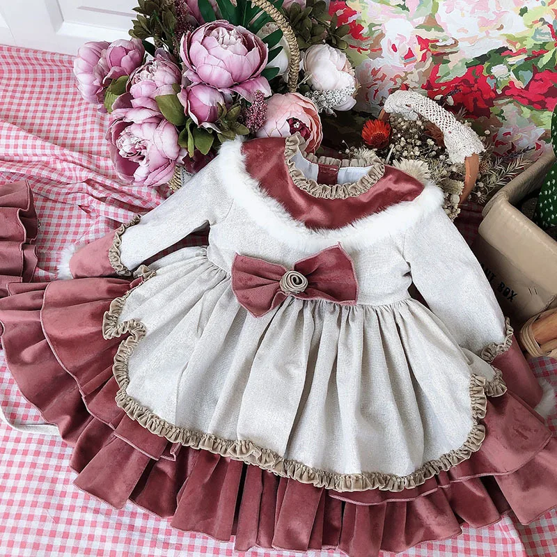 2020 New year Girls Dress Christmas winter Toddler Girl Clothes Children High quality Spanish Princess Costume | Детская одежда и