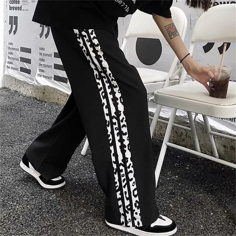 

Sports casual pants men women autumn winter hip hop straight wide-leg pants high-waist all-match loose student unisex trousers