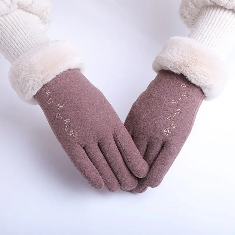 

Gloves Fashion Korean version Women Winter Warm Gloves Mittens High Quality Cotton Women Gloves Winter Touch Screen