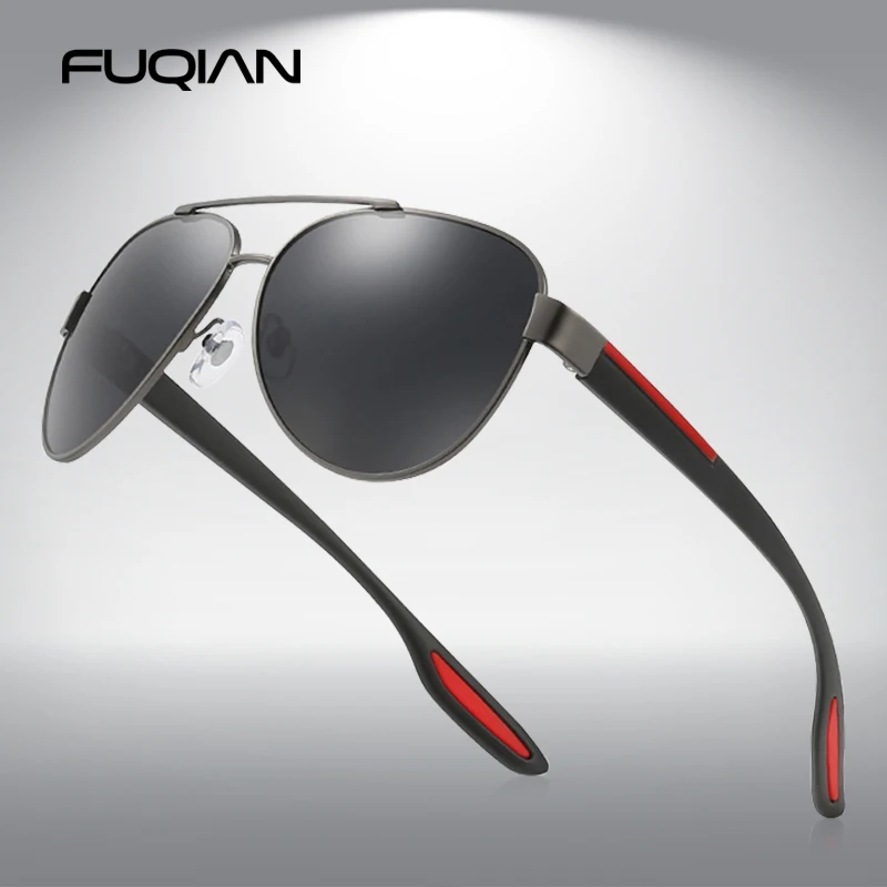 Солнцезащитные очки авиаторы FUQIAN мужские роскошные поляризационные