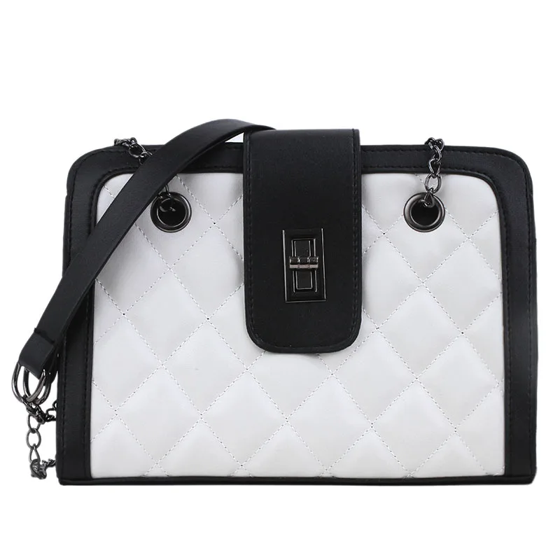 

LILY QUEEN Ling Plaid Messenger Crossbody Bag Chain Vintage Women Bags Luxury Handbag