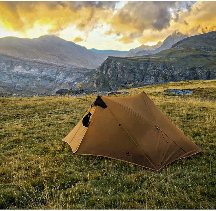 Ультралегкая туристическая палатка LanShan 3F UL GEAR на 2 человек 3-х сезонная 15D