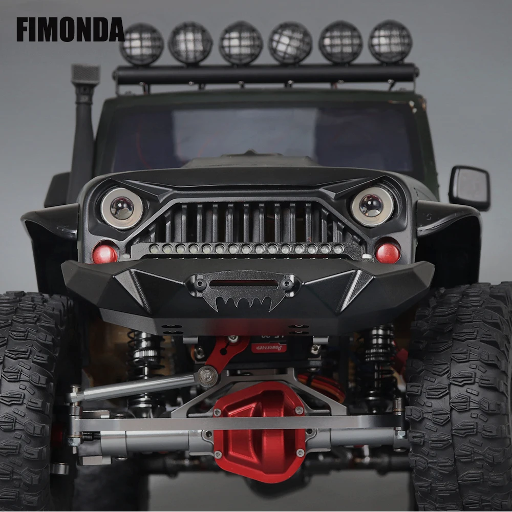 FIMONDA Metal Front Rear Bumper with LED Light for 1/10 RC Crawler Axial SCX10 90046 90047 Traxxas TRX4 RGT 86100 | Игрушки и хобби