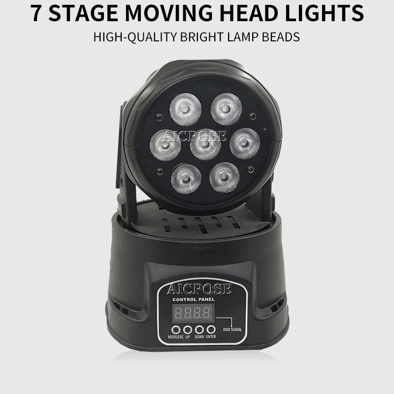 4 шт./лот мини 7x12 Вт светодиодный движущийся головной свет RGBW УФ 4в1 6в1