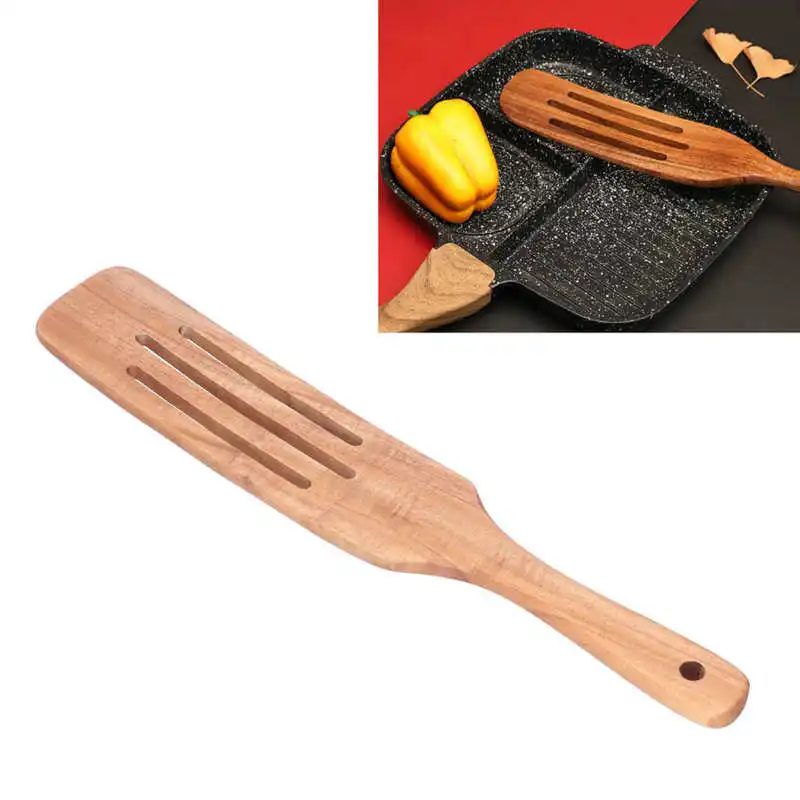 Деревянная лопатка с антипригарным покрытием коричневого цвета для семьи