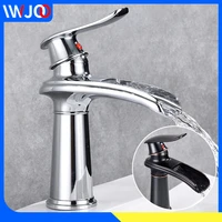 basin faucet waterfall brass bathroom faucets black bathroom sink faucet toilet single hole cold and hot water basin mixer taps