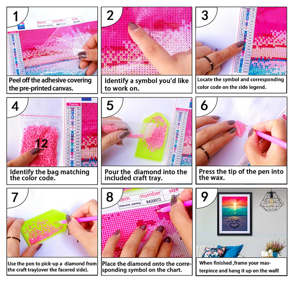 

Fantasy Castle,5D diamond painting set, full diamond crystal painting, suitable for adults, children and girls home wall decorat