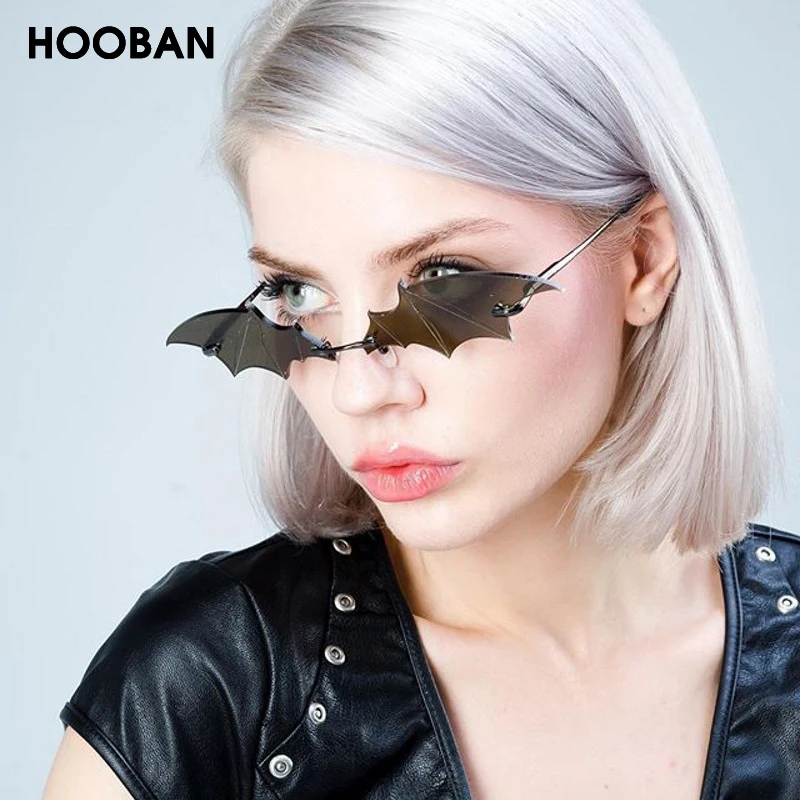 Женские солнцезащитные очки в форме летучей мыши HOOBAN Винтажные Солнцезащитные