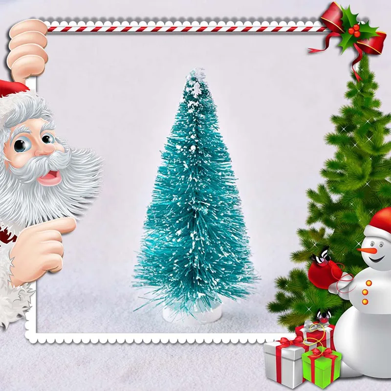 1 шт. небольшой DIY рождественская елка искусственная сосна дерево мини ершом