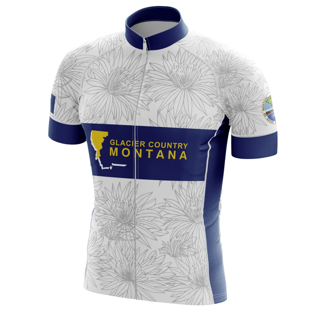 ХИРБГОД 2020 Новая летняя футболка для катания на велосипеде с коротким рукавом Montana Flower Print Мужская майка Велосипедная команда Дышащая одежда для велосипеда TYZ330-01 on.
