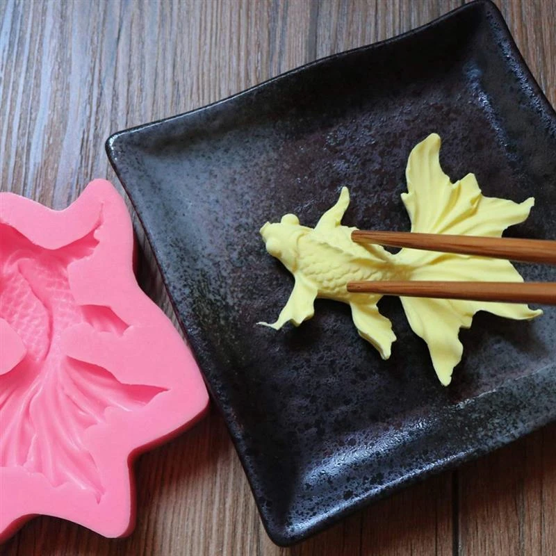 

1Pc 3D Soap Mold Gold Fish Shape Realistic Silicone Mold Diy Carp Shaped Pressing Cake Decoration Chocolate Candy Mould