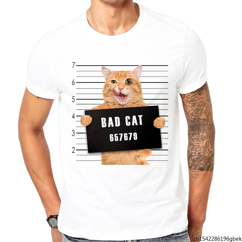 

Funny Bad Cat Print Men's T-Shirt