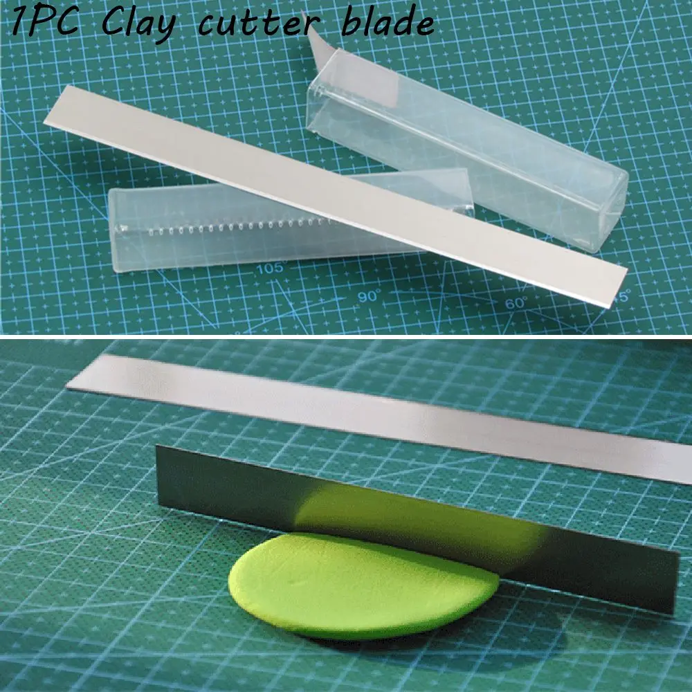 

Flexible DIY Craft Art Sculpting Modeling Ceramic Tools Slicer Stainless Steel Polymer Clay Cutter Blade