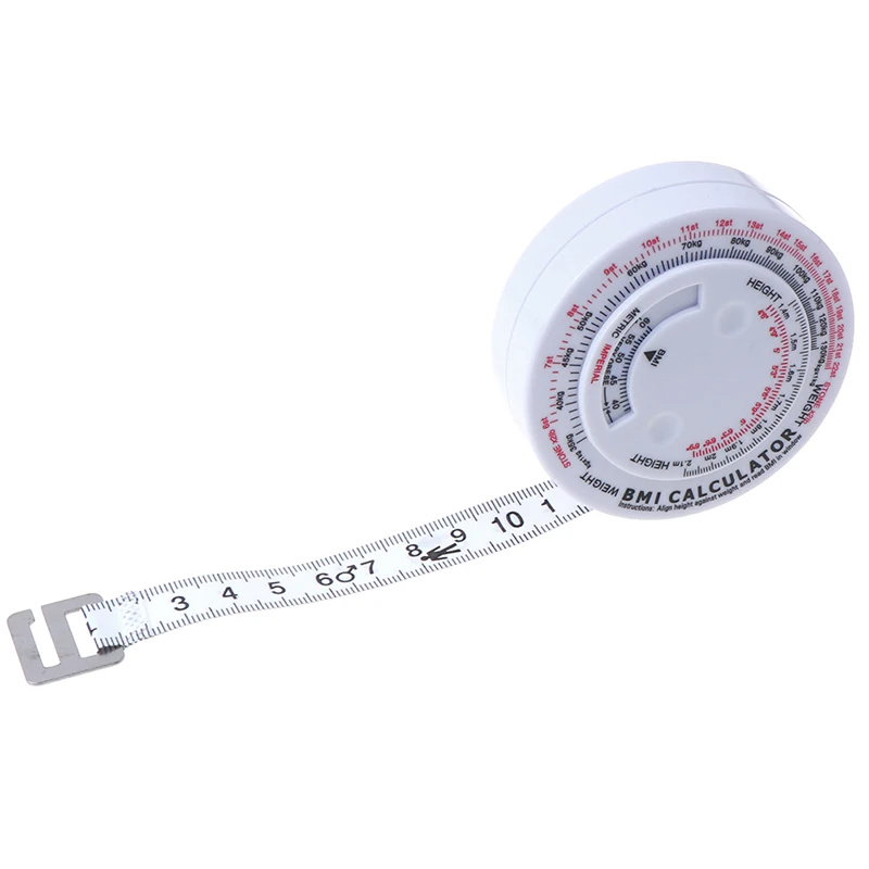 

New 1pcs Useful 150cm Body Retractable Tape For Diet Weight Loss Tape Measure & Calculator Keep Your Beauty Body Ruler