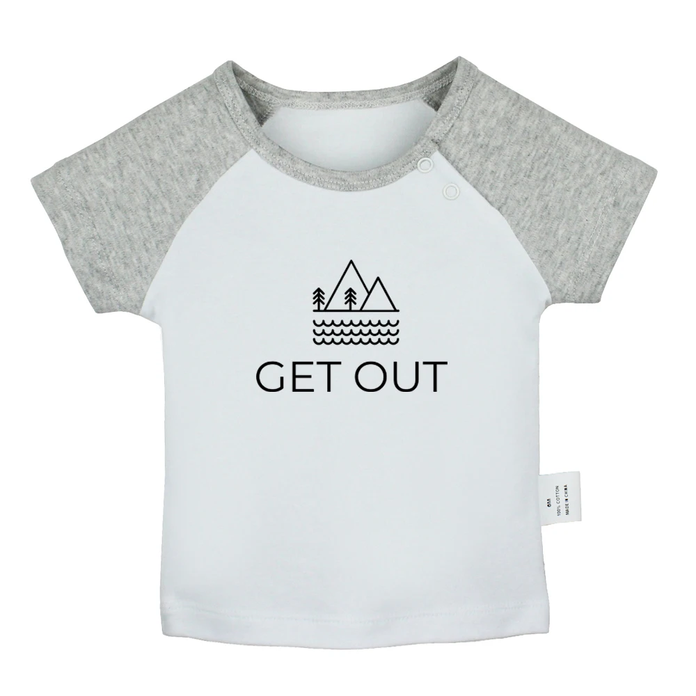 Дизайнерские футболки для новорожденных с изображением лица леса природы НЛО