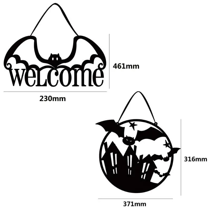 1 шт. Хэллоуин дверной подвесной знак нетканый ведьма летучая мышь Декор для