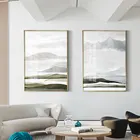 Постер с изображением горного озера, холст в китайском стиле, Настенная картина, минималистичное украшение, современный фон для дома, комнаты, дивана