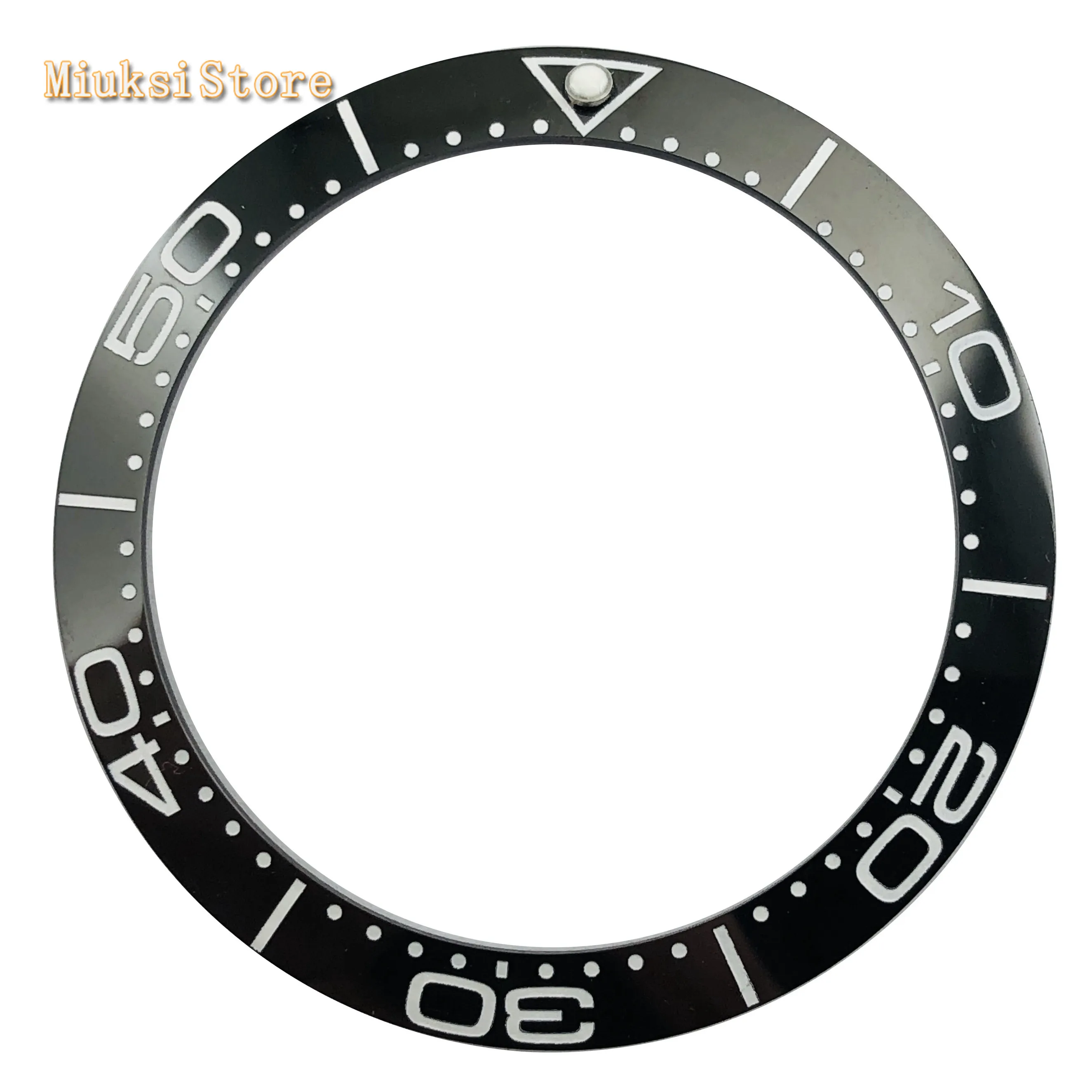 Аксессуары для часов 38 мм черный керамический Безель подходит мужских parnis 40 |