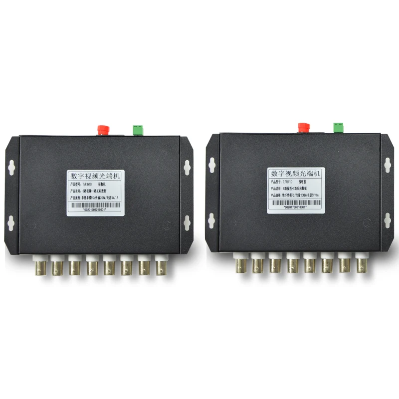8 каналов AHD/CVI волоконно-оптический трансивер видео с 1 обратная база данных RS485