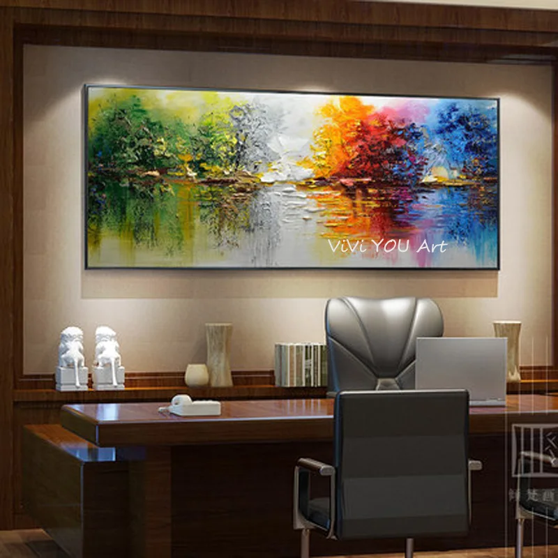 Большая художественная роспись ручной работы современный пейзаж Масляные