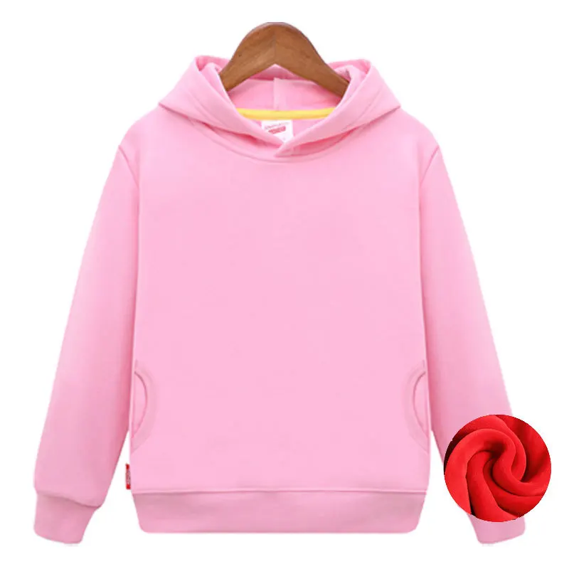 

Spring Children Outwear Cotton Loose Fleece Thicken Hoodies Tops for Girls Clothes Autumn Casual Long Sleeve Winter Boys 12 13 Y