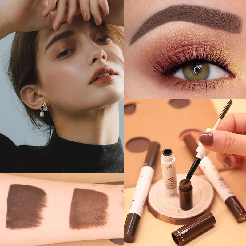Горячая продажа двойной головкой Водонепроницаемый Eyebrown долговечный оттенок