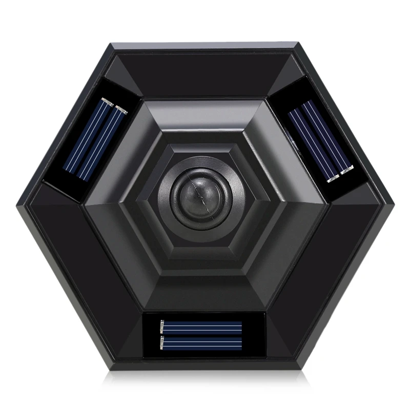 Горячая 4 шт. светодиодная садовая лампа на солнечных батареях шестигранный