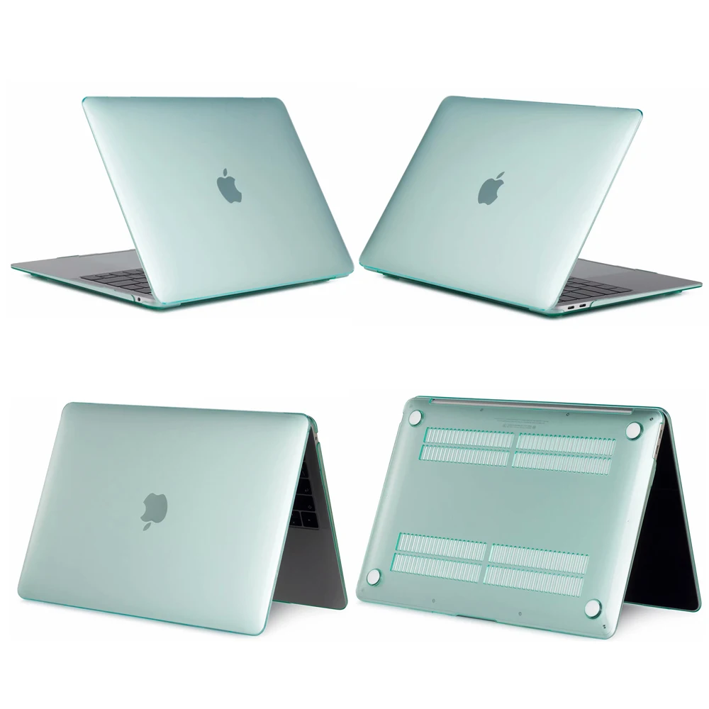 Crystal green Чехол для ноутбука Apple MacBook Air Pro retina 11 12 13 15 Mac Book 13,3 15,4 дюймов Чехол с сенсорной панелью+ чехол для клавиатуры - Цвет: Crystal green