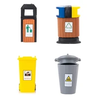5 pieces of mini simulated small trash can model 115087100 scale diy material micro accessority layout