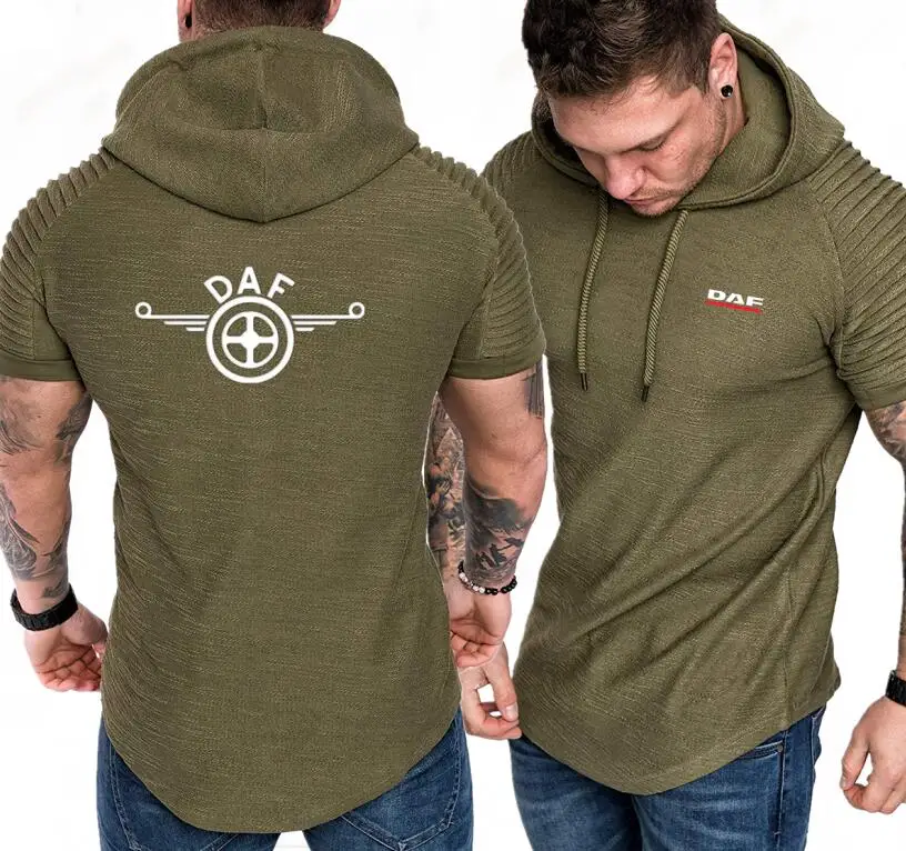 Мужская повседневная толстовка с капюшоном принтом DAF | одежда