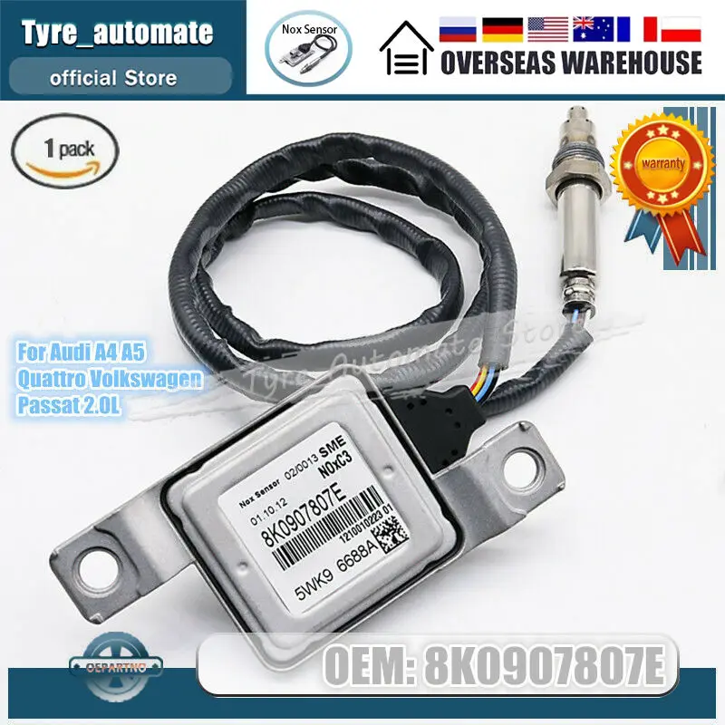Датчик NOX для Audi A4 A5 Quattro Volkswagen Passat 2.0L 10-17 Diesel 8K0907807E