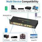 HD820B 5.1CH аудио преобразователь декодер Bluethooth 5,0 приемник DAC HDMI-совместимый ARC SPDIF коаксиальный DTSHD AC3 FLAC APE 4K 192 кГц