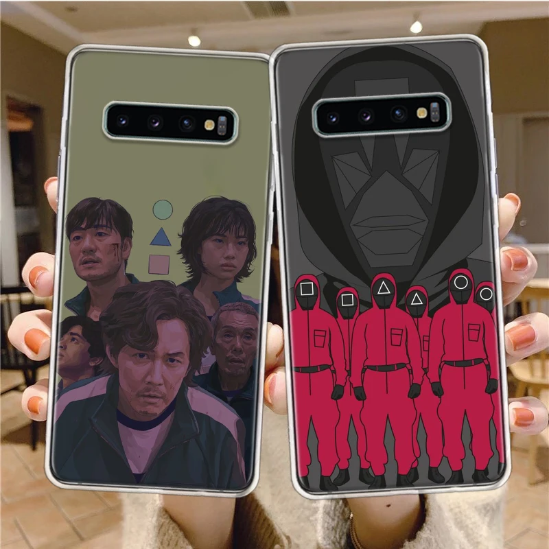

Squid game Phone Case For Samsung A72 A71 F62 A52 F52 A51 A42 A41 A32 A31 A22 A21 A12 A11 Galaxy A02S A01 M51 M30 M31 Cover