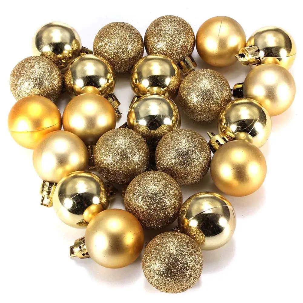 24 шт. 3 см пластиковые шарики для рождественских елок Baubles садовые вечерние