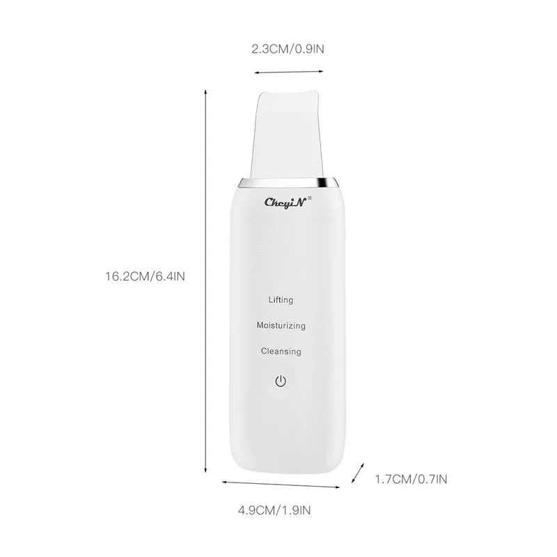 

Usb Rechargeable Vibration Ultrassonic Face Lifting Skin Scrubber Skin Peeling for Blackhead Remover 3 Modes Face Cleaning