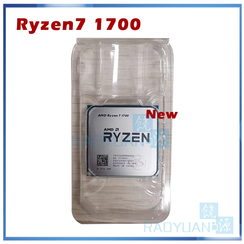 Новый процессор AMD Ryzen 7 1700 R7 3 0 ГГц Восьмиядерный шестнадцати поточный C3 = 16M 65 Вт