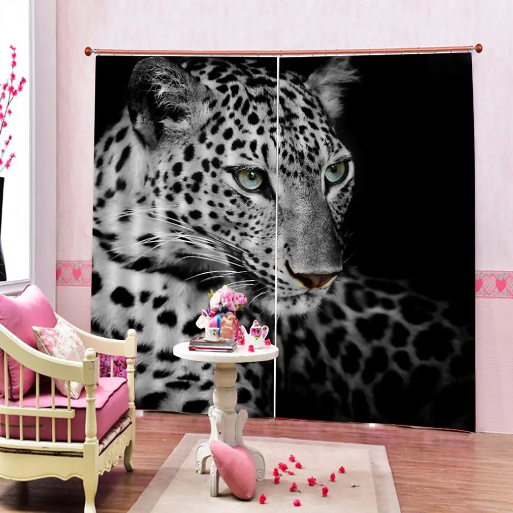 Leopard Prints Curtains Room 3d Curtain Window BJQ-1280(14) 140*100cm Trendy Living Bedroom Blackout | Дом и сад