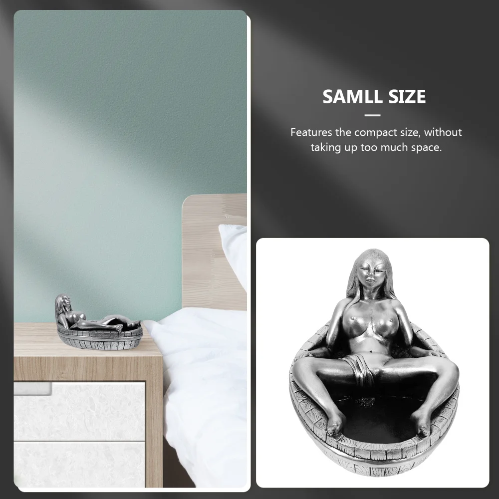 

1Pc Personality Sexy Home Iron Ashtray Cigarettes Smoking Ash Holder (Silver)