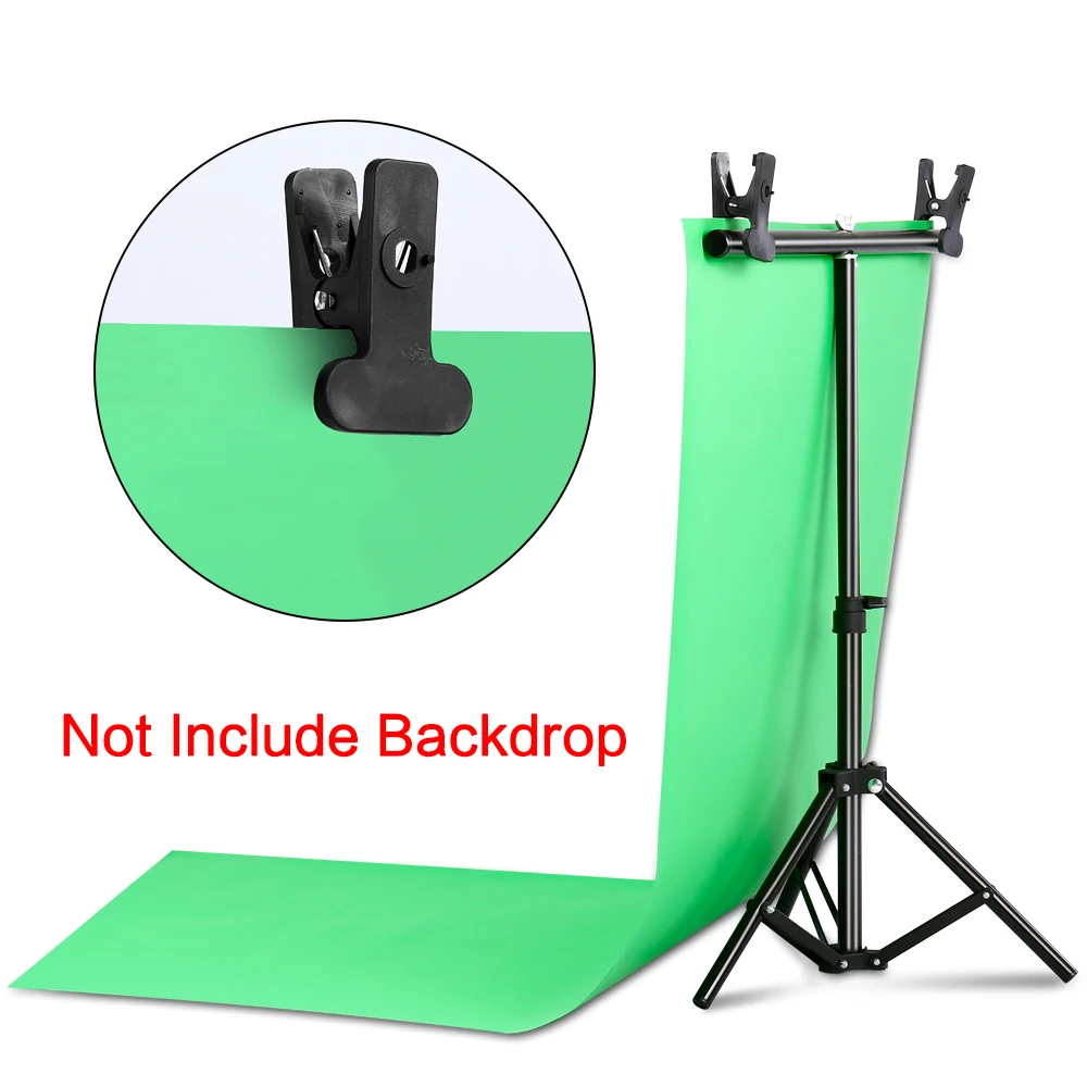 

Photography Photo Studio T-Shape Backdrop Background Stand Frame Support System Kit For Video Chroma Key Green Screen With Stand