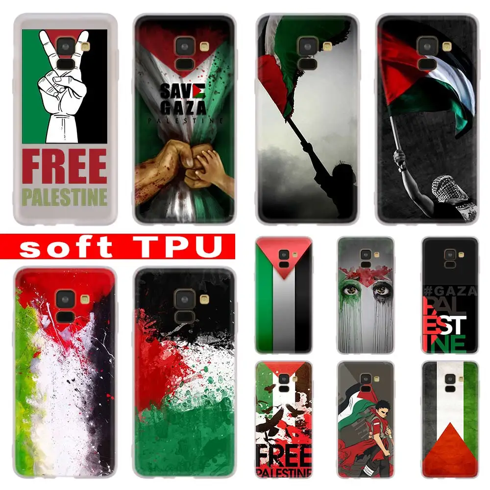 

Soft Silicone Matte Case For Samsung Galaxy A52 A32 A12 A42 A72 A51 A71 A21S A20 S 5G A7 A8 A6 2018 free palestine flag