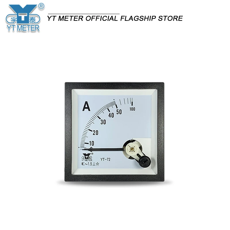 

Yt72 AC ammeter directly uses 1a, 2a, 5A, 10a, 15a, 20a, 30a, 40a, 50a, 60A, 75A, 100A series live wire pointer instrument dh72
