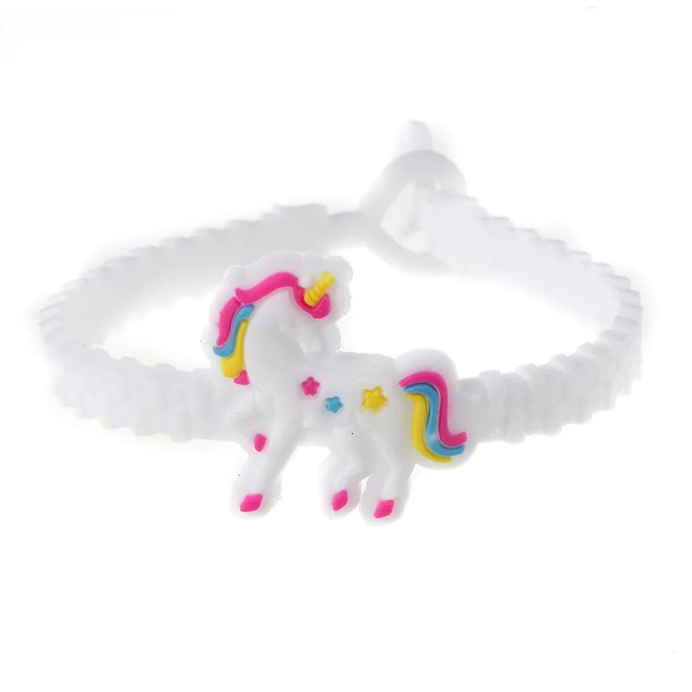 6pcs unicorn6 6 шт./компл. Единорог силиконовый Напульсники ПВХ Единорог брелок резиновый Браслеты детские игрушки для мальчиков и девочек, для взрослых, на день рождения, рождественские подарки - Цвет: 6pcs unicorn6