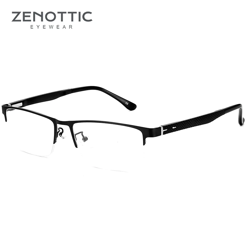 ZENOTTIC полу ультралегкие очки без оправы Для мужчин четкие оптические