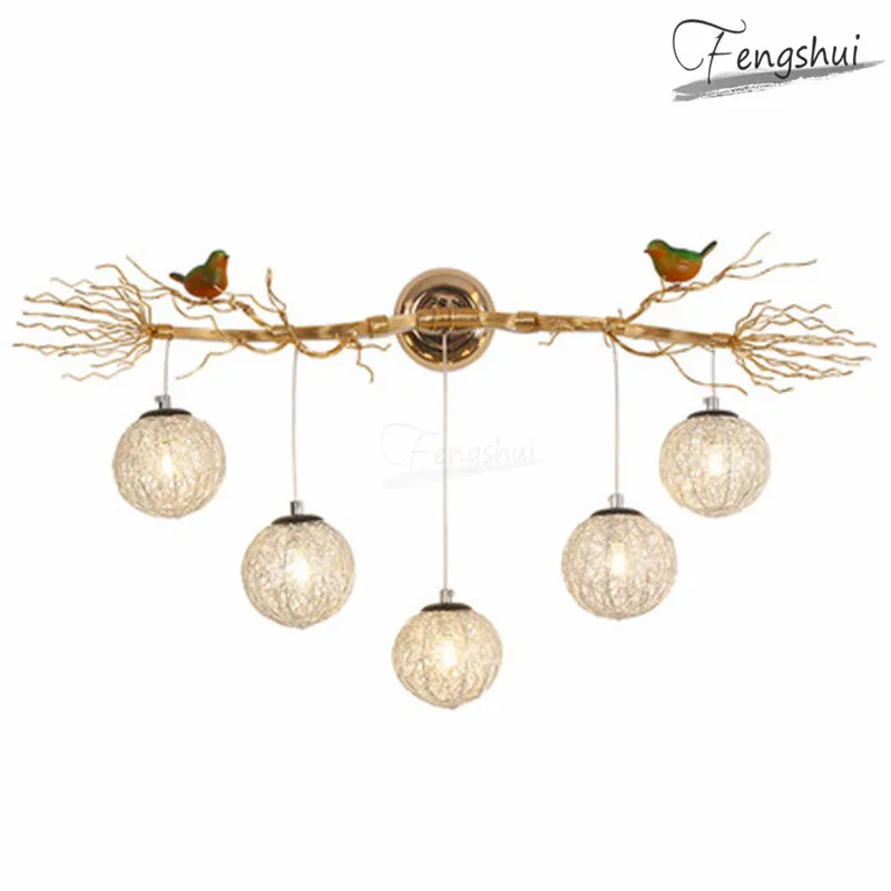 

Modern Bird Nest LED Wall Lamp Lighting Nordic Creative Bird Background Wall Lamp Bedroom Corridor Living Room Decoration Lamp