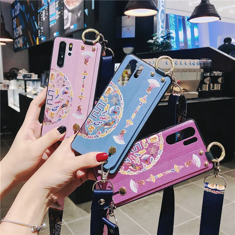 Роскошный чехол s для huawei P30 P20 mate 20 30 Pro Honor 10 Lite Play 3 Nova 4 8X задняя крышка чехол с держателем ремешок браслет-кольцо