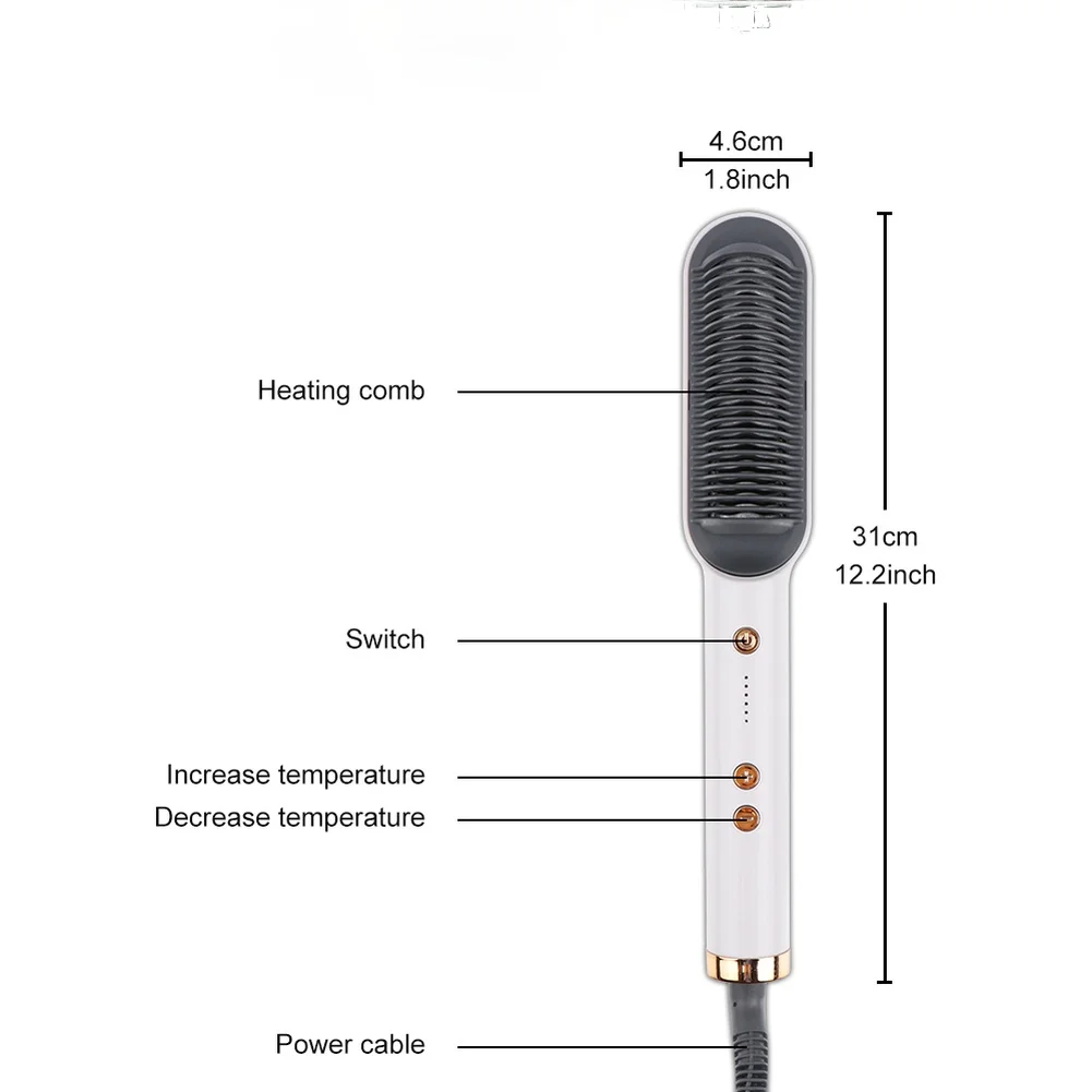 Горячие выпрямители для волос щетка женщин стайлер плойка электрический горячий