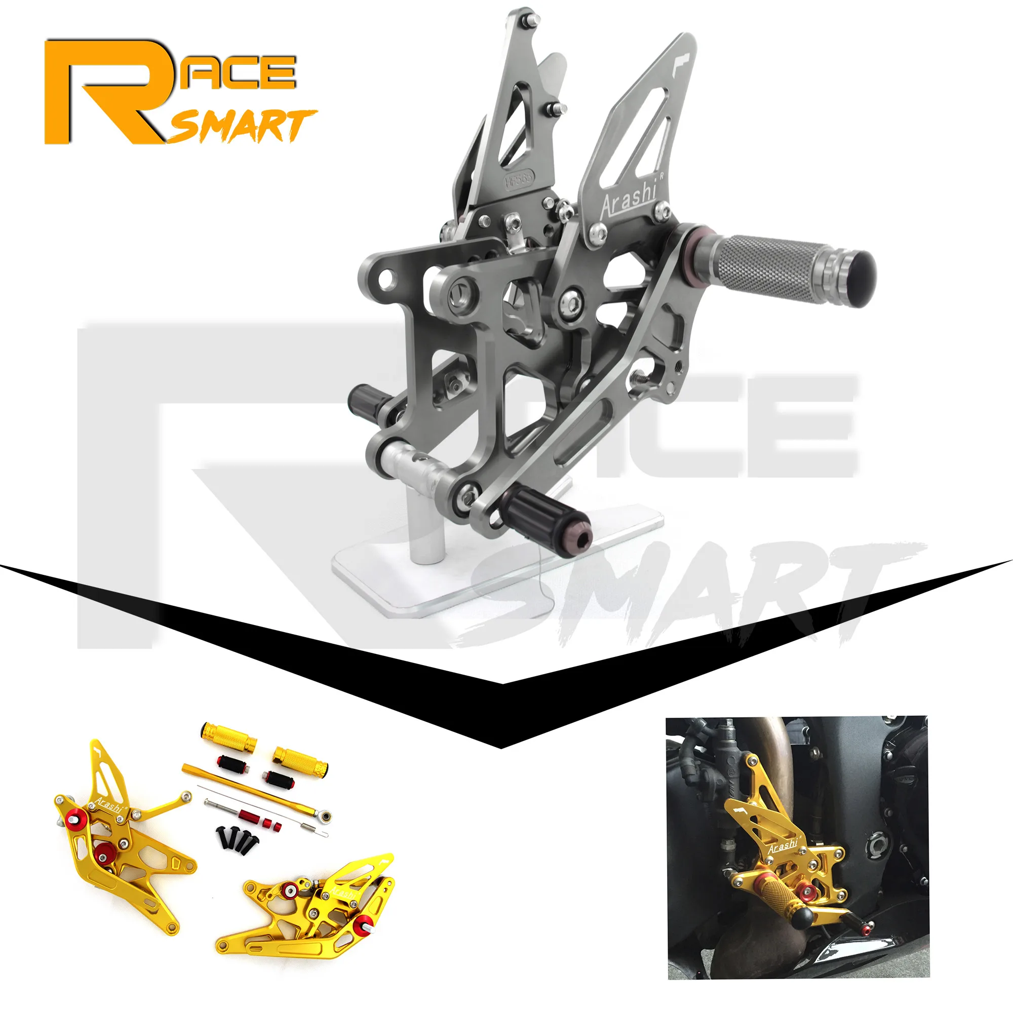 Для HONDA CBR 1000RR 2008 2011 Мотоцикл CNC регулируемый задний набор Подножки подножки