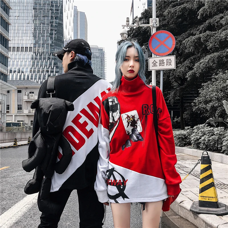 Мужская толстовка с воротником-стойкой принтом в виде феникса | одежда